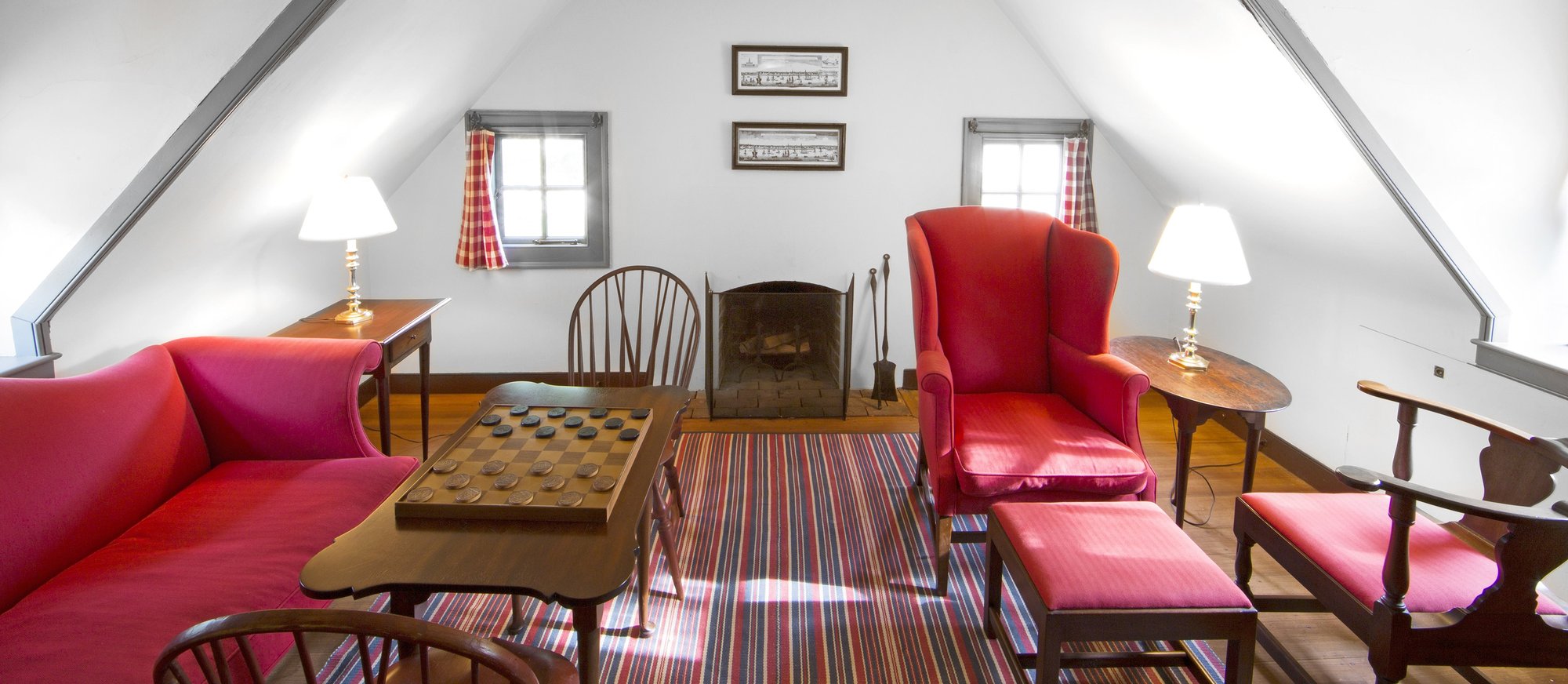 Checkers and Red Furniture Colonial House - Guest Rooms