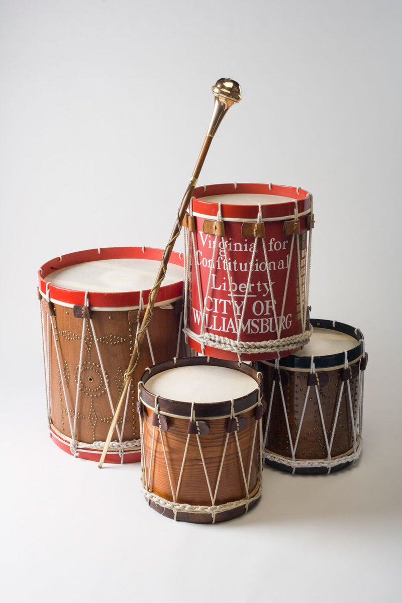 A photo of four 18th century drums.