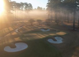 Foggy Golf Course Image Bunkers