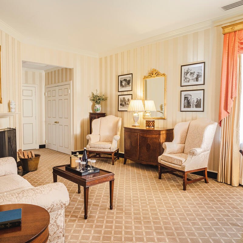 Rockefeller Suite Fireplace and Desk