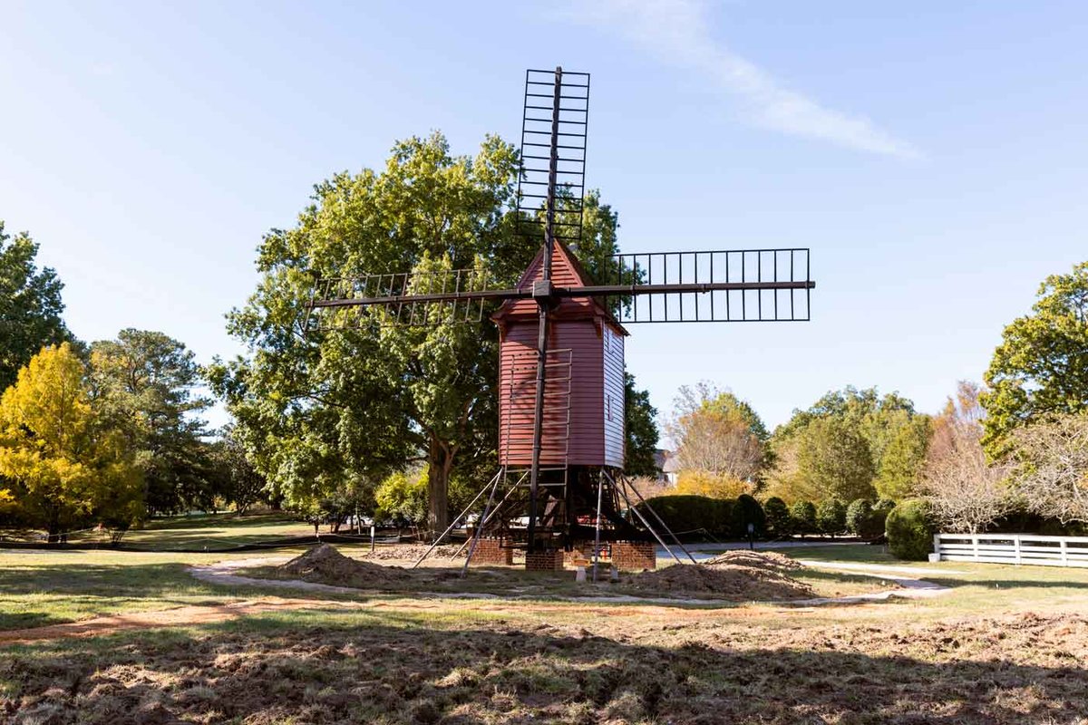 A photo of the Ewing Field Windmill.