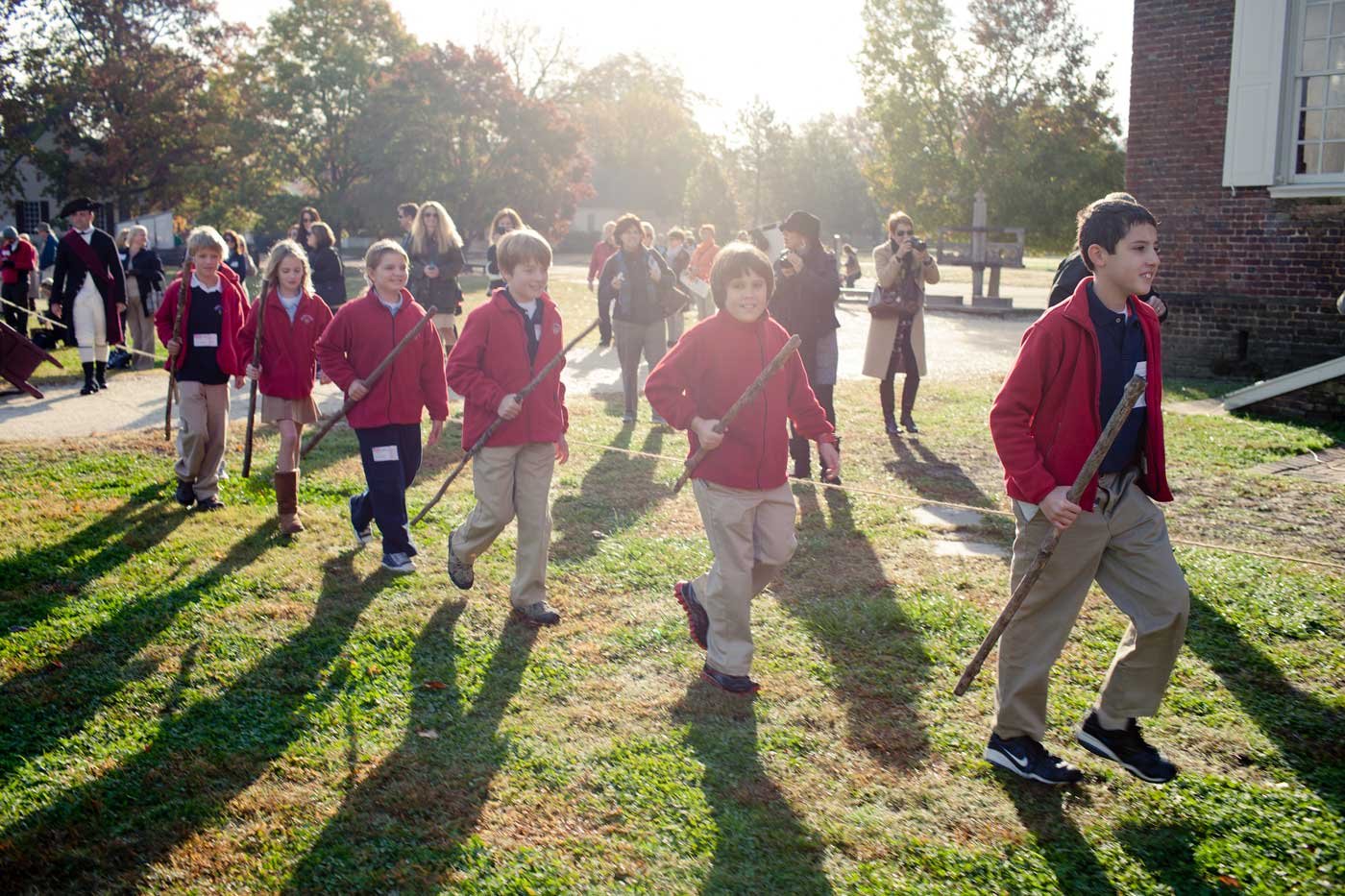 school-group-musket-training